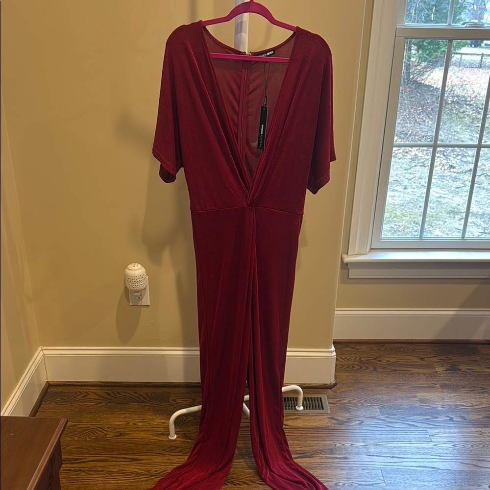 Elegant Cranberry Maxi Jumper